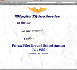 Biggles' Flying Service - an Astral Graphics website